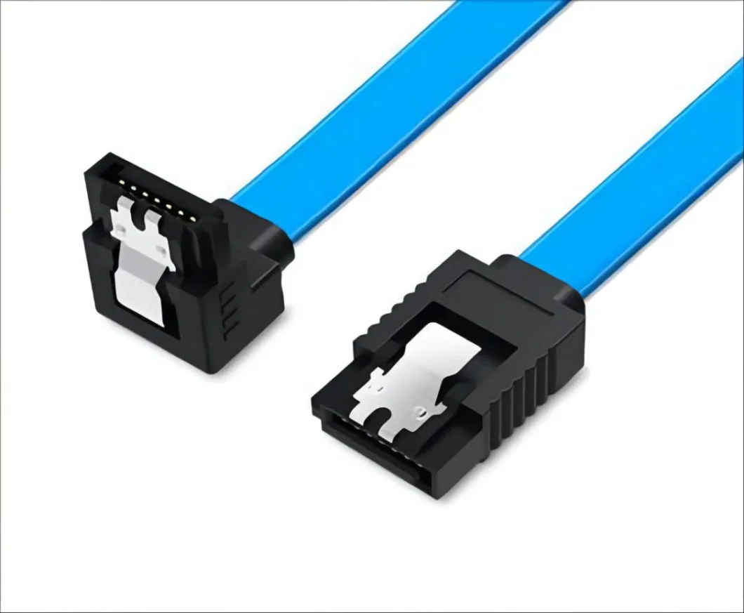 High Speed SATA 2.0 3.0 90 ° Cable 8-Core SATA Cable Serial Hard Disk Data Cable