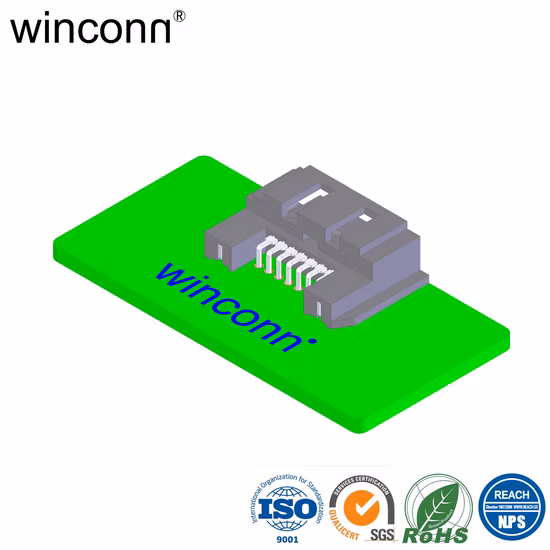 Conector tipo DIP de ângulo reto de plugue SATA 7p